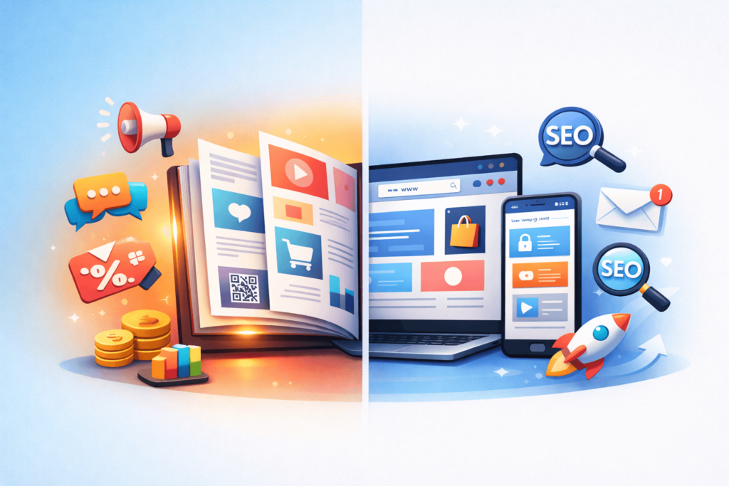 تفاوت های کلیدی طراحی کاتالوگ و وب سایت